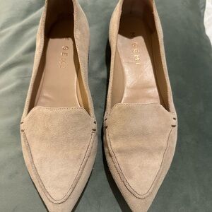 M. Gemi Tan Flats Sleek Suede Loafers